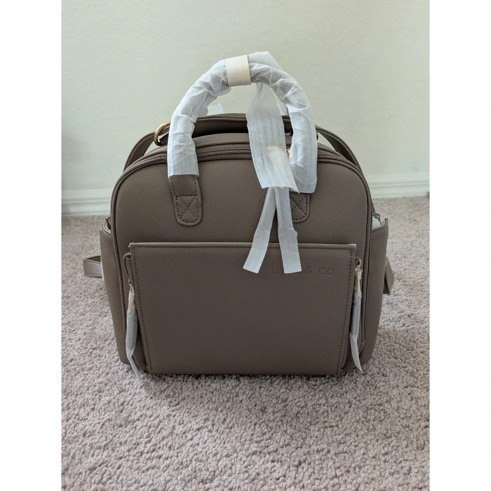 NEW Ayla & Co The Ayla Diaper Bag Pebble Backpack + Accessories Factory Seal